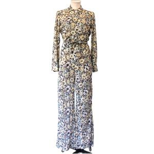 Vintage 70s 80s Floral Jumpsuit Norben California